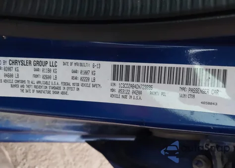 2013 Dodge Avenger Se z USA, uszkodzony, nr VIN 1C3CDZAB4DN729895